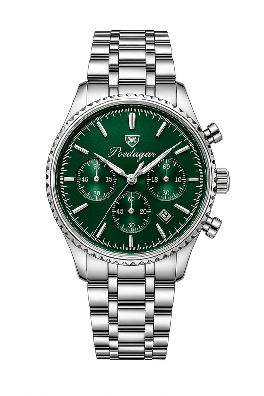 POEDAGAR Luxury Military Watch | Quartz Chronograph with Luminous Date